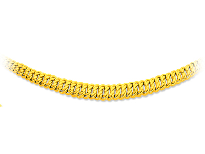 Halskette Aus Amerikanischem Fallgeflecht 11 Mm, 45 Cm, Gelbgold 18k - Standard Bild - 1