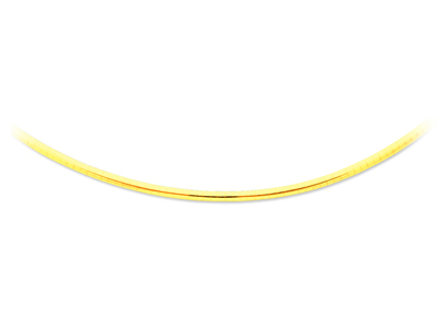 Gewolbte Omega-halskette 3 Mm, 42 Cm, 18k Gelbgold - Standard Bild - 1