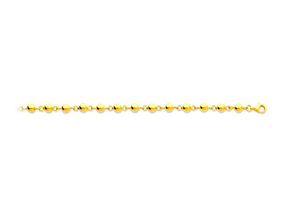 Armband Marseillais-kugeln 5 Mm, 18,5 Cm, 18k Gelbgold - Standard Bild - 1