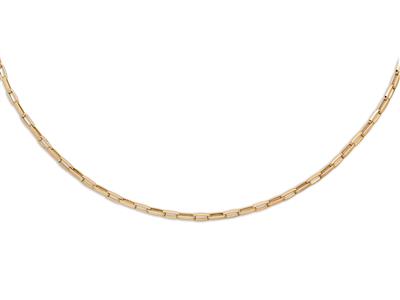 Halskette Kleine Rechteckige Maschen 5 Mm, 50 Cm, 18k Gelbgold. Ref. 4242