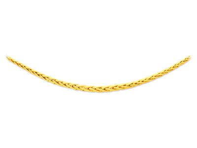 Halskette Aus Hohlem Palmengeflecht, 8 MM Fallend, 45 Cm, 18k Gelbgold. Ref. 9.06.080 - Standard Bild - 1