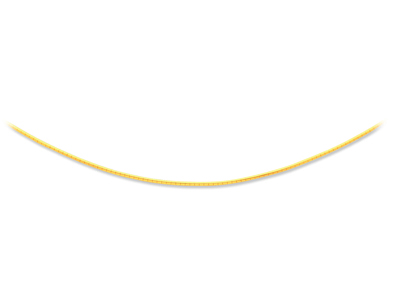 Omega-halskette Rund 1,5 Mm, Abschraubbare Endstücke, 42 Cm, 18k Gelbgold - Standard Bild - 1