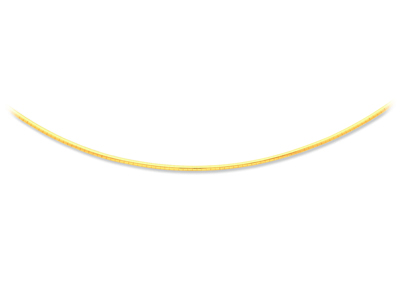 Omega-halskette Rund 2 Mm, Abschraubbare Endstücke, 45 Cm, 18k Gelbgold - Standard Bild - 1