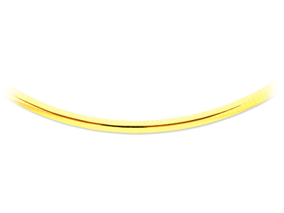 Omega-halskette, Gewolbt 6 Mm, 45 Cm, Gelbgold 18k