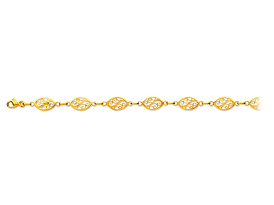Filigranes Maschenarmband 8 Mm, 20 Cm, 18k Gelbgold - Standard Bild - 1
