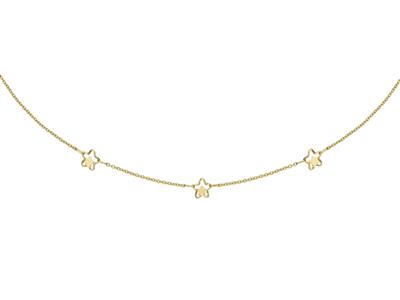 Halskette Durchbrochene Sterne, 45 Cm, 18k Gelbgold - Standard Bild - 1