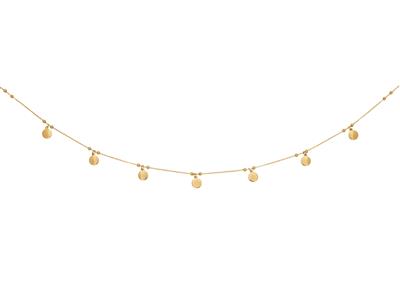 Halskette 7 Pastilles Pampilles 42cm Gelbgold 18k