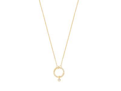 Halskette Kreis Pampille Diamanten 0,09ct, 40-41-42 Cm, Gelbgold 18k - Standard Bild - 1