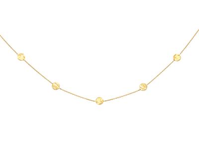 Halsketten 5 Pastilles, 42 Cm, 18k Gelbgold - Standard Bild - 1
