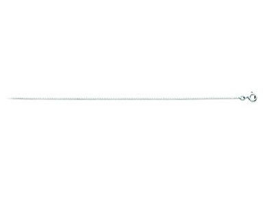 Venezianische Maschenkette 0,80 Mm, 40 Cm, 18k Weißgold Rhodiniert - Standard Bild - 1