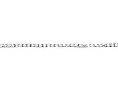Armband Rivière De Diamants 0,50ct 118  Steine , 17,5 Cm, 18k Weißgold - Standard Bild - 1