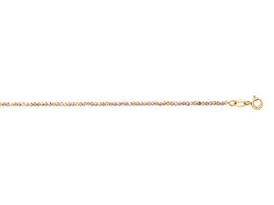 Armband Ziselierte Kugeln 1,80 Mm, 17+3 Cm, 3 Gold 18k - Standard Bild - 1