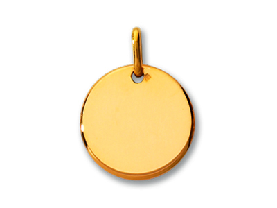 Jeton-medaille 16 Mm, 18k Gelbgold Poliert - Standard Bild - 1
