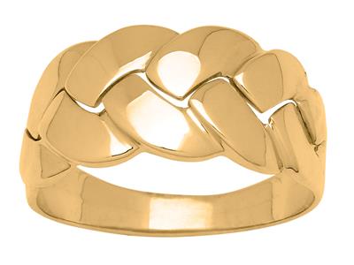 Geflochtener Ring, 18k Gelbgold, Finger 54