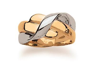 Ring Noeud, 18k Bicolor Gold, Finger 58