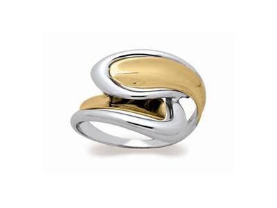 Ring 20 Mm, 18k Bicolor Gold, Finger 50