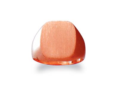 Chevaliere Massive 4063 Tournee Or Rouge 18k Pour Armoiries 17 X 13,5mm, Taille 64