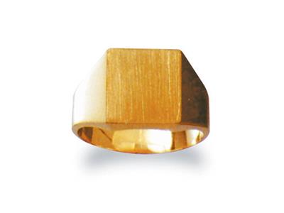 Chevaliere Massive 4238 Tournee Or Jaune 18k Pour Armoiries 11,5 X 10,5mm, Taille 47