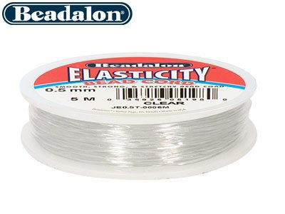 Beadalon Elasticity, Durchsichtiges Perlenband, 0,5 mm X 5 m - Standard Bild - 2
