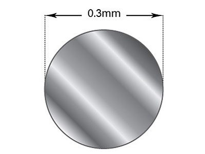 Runder Feinsilberdraht, 0,30 mm x 3 m, Weichgeglüht, 3 m Länge, 2,2 g, 100 % Recyceltes Silber - Standard Bild - 2