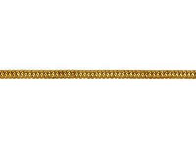 Goldbeschichtete Schlangenkette, 1,1 mm, 45 cm - Standard Bild - 2