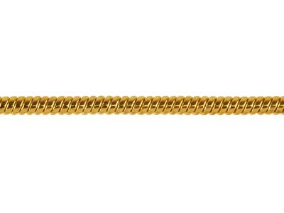 Goldbeschichtete Schlangenkette, 1,9 mm, 40 cm - Standard Bild - 2