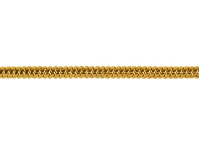 Goldbeschichtete Schlangenkette, 1,9 mm, 45 cm - Standard Bild - 2