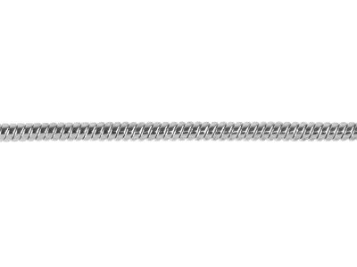 Silberbeschichtete Schlangenkette, 1,9 mm, 45 cm - Standard Bild - 2