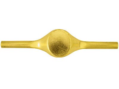 Herrenring Aus 9kt Gelbgold, Df, Kt3031, 3,00mm, Ovaler Siegelring, 16x13mm, Mit Echtheitsstempel, Weichgeglüht, 100  Recyceltes Gold