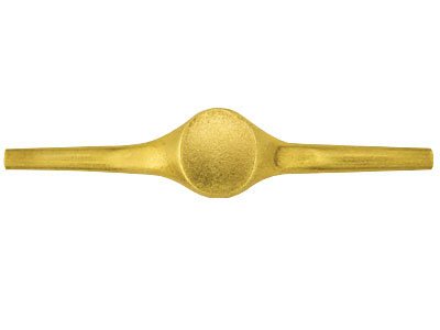 Herrenring Aus 9kt Gelbgold, Kt3032, 3,00mm, Ovaler Siegelring, 14x12mm, Mit Echtheitsstempel, Weichgeglüht