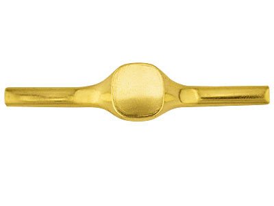 Herrenring Aus 18kt Gelbgold, Kt3034, 3,10mm, Kissen-siegelring, 14x13mm, Mit Echtheitsstempel, Weichgeglüht