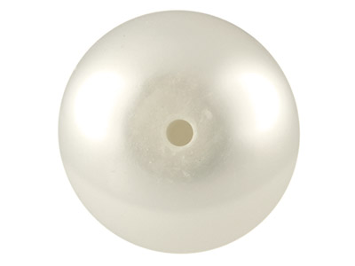 Süßwasserzucht-knopfperlen, 1 Paar, Halb Gebohrt, 9-9,5 mm, Weiß - Standard Bild - 2