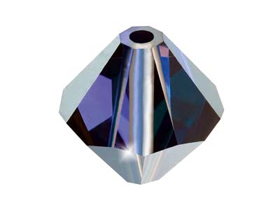 Preciosa Kristall, 24er-pack, Bicone, 4mm, Deep Tanzanite
