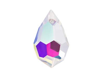 Preciosa Kristall, 4er-pack, Tropfenanhänger, 681, 6 X 10mm, Kristall Ab
