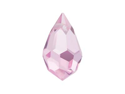 Preciosa Kristall, 4er-pack, Tropfenanhänger, 681, 6 X 10mm, Rosa Saphir