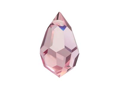 Preciosa Kristall, 4er-pack, Tropfenanhänger, 681, 6 X 10mm, Heller Amethyst