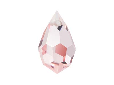 Preciosa Kristall, 4er-pack, Tropfenanhänger, 681, 6 X 10mm, Hellrosa