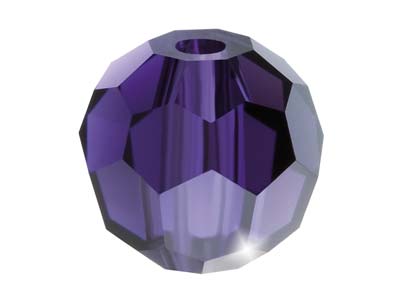 Preciosa Kristall, 12er-pack, Runde Perle, 6mm, Deep Tanzanite