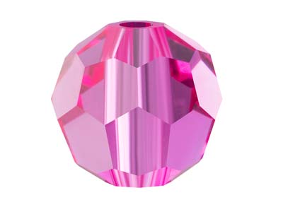 Preciosa Kristall, 12er-pack, Runde Perle, 4mm, Fuchsia