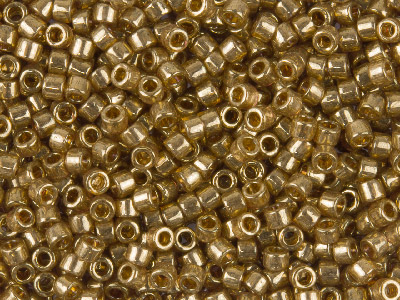 Miyuki-delica-rocailleperlen, 7,2-g-röhrchen, Miyuki-artikelnr. Db115, 110, Transparent, Glänzend, Metallisch, Roségold