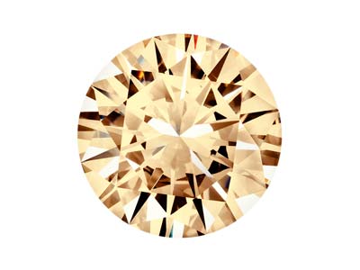 Preciosa Cubic Zirconia, The Alpha Round Brillant, 5mm, Champagnerfarben