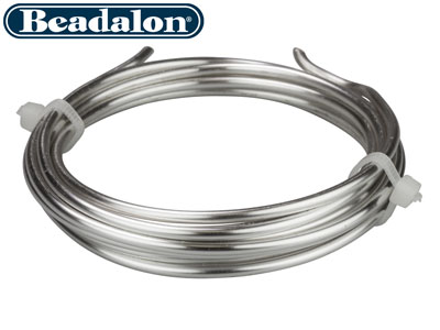 Beadalon Artistic Wire, Drahtstärke 10 Awg ,  1,5 m, Silberbeschichtet - Standard Bild - 2