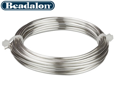 Beadalon Artistic Wire, Drahtstärke 12 Awg ,  3,1 m, Silberbeschichtet - Standard Bild - 2