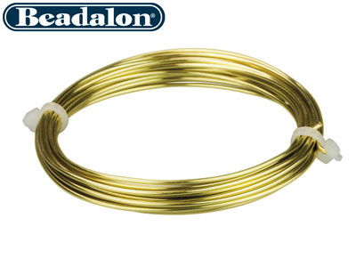 Beadalon Artistic Wire, Drahtstärke 16 Awg , Anlaufbeständig, 3,1 m, Messing - Standard Bild - 2