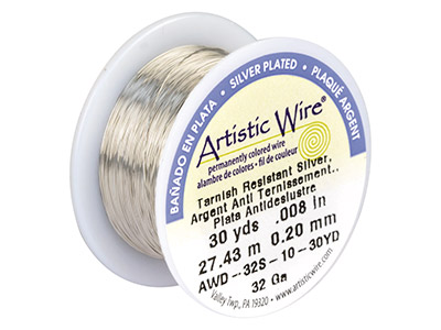 Beadalon Artistic Wire 32 Gauge Sil Pltd 27.4m
