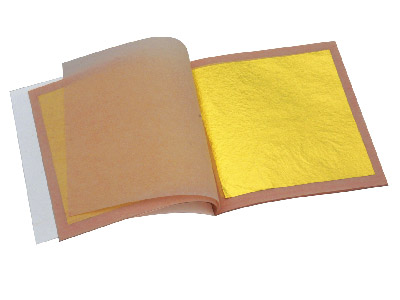 23,75karat Gelbblattgold, 1buch Mit 25blättern, 80mm X 80mm, Loses Blatt