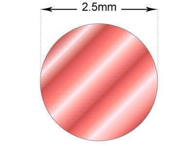 Runder Kupferdraht, Komplett Ausgeglüht, 2,0 mm x 3 m - Standard Bild - 2