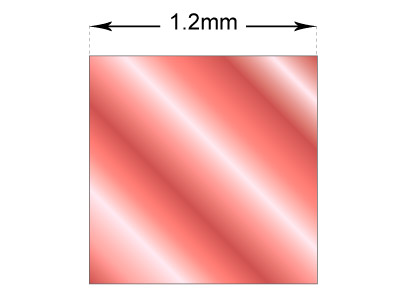 Vierkantdraht Aus Kupfer, 1,2 mm x 3 m, Komplett Ausgeglüht - Standard Bild - 2