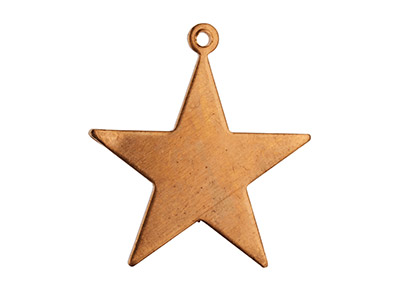 Kupferrohlinge, Kleine Sterne, 6er-pack, 16,5 mm - Standard Bild - 2