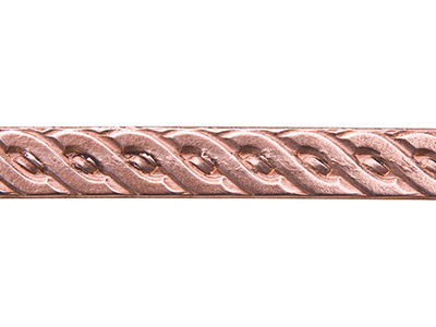 Gemusterter Kupferdraht, Geflochtenes Seil, 0,8 x 6,4 x 910 mm - Standard Bild - 1